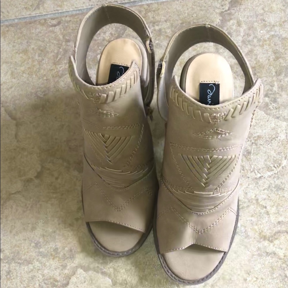 David Aaron Open Toe Booties - image 5